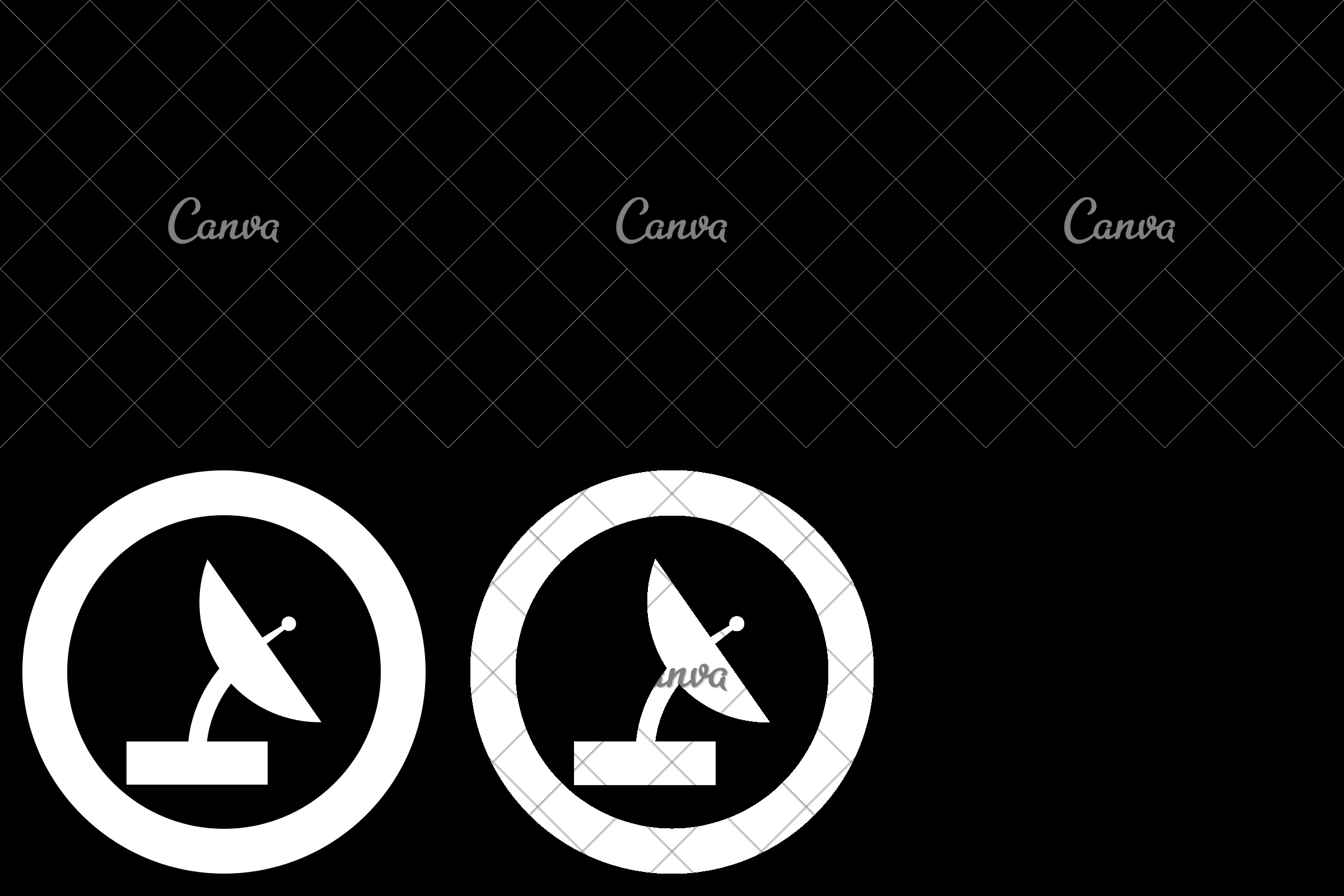 2400x1600 Satellite Icon In Circle Vector