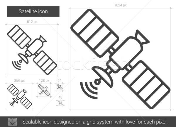 600x432 Satellite Line Icon Vector Illustration Andrei Krauchuk