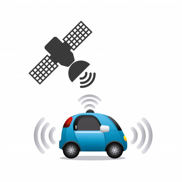 626x626 Autonomous Car And Satellite Icon Vector Premium Download