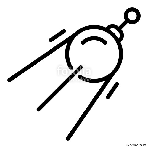 500x500 Space Earth Satellite Icon Outline Space Earth Satellite Vector