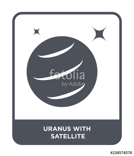 430x500 Uranus With Satellite Icon Vector Stock Image And Royalty Free