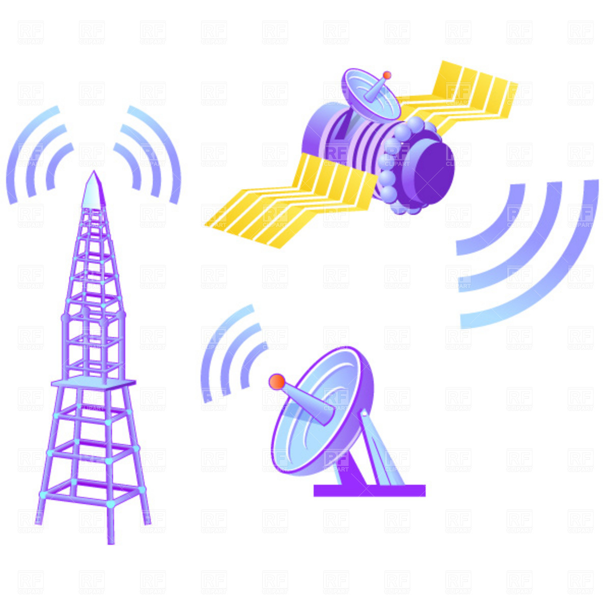 1200x1200 Satellite Dish And Tower Vector Image Of Technology Good