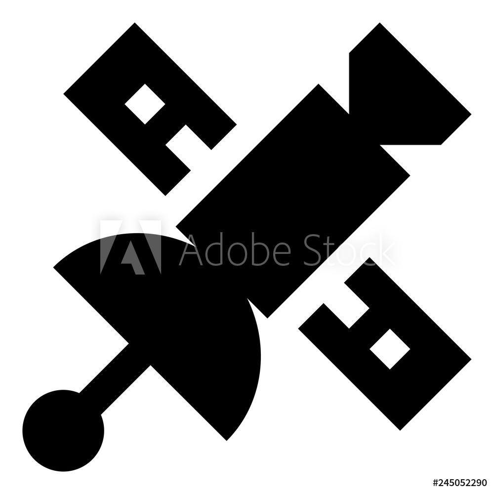 1000x1000 Photo Art Print Space Satellite Vector Icon Europosters