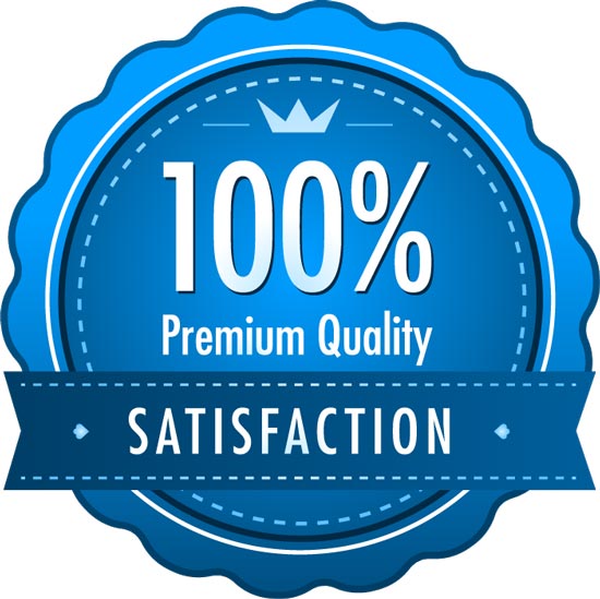 550x549 Satisfaction Guarantee Blue Vector Labels