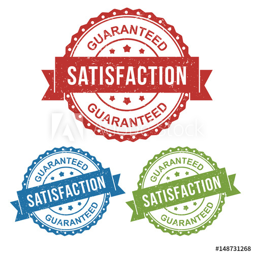 500x500 Satisfaction Guaranteed Stamp Rugged