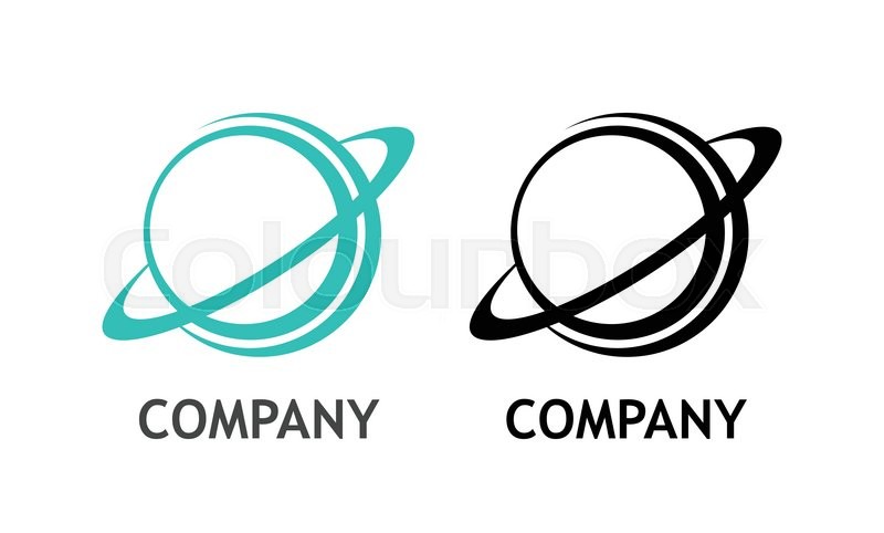 Logo With Planet Like Saturn Isolated Stock Vector Colourbox 800x482 Logo With Planet Like Saturn Isolated Stock Vector Colourbox