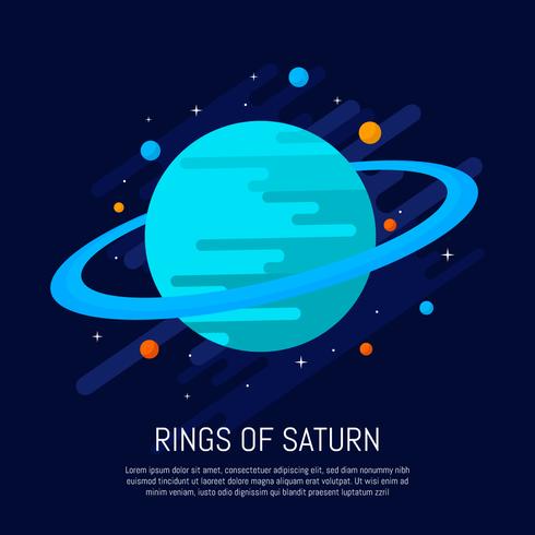 490x490 Rings Of Saturn Vector Illustration