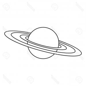 300x300 Saturn Planet In Space Vector Clipart Studiogrfx