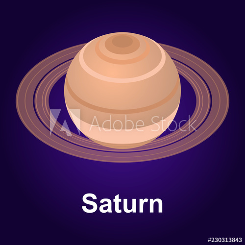 500x500 Saturn Icon Isometric Of Saturn Vector Icon For Web Design