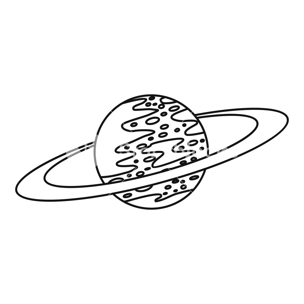 Сатурн рисунок чб