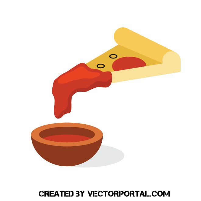 660x660 Slice Of Pizza With Sauce Vector Image Food And Drink Vectors