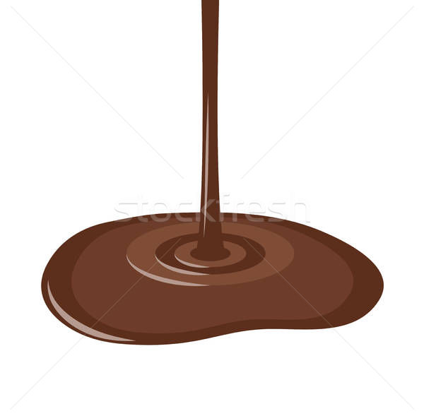 600x589 Vector Sweet Liquid Chocolate Sauce Vector Illustration Dmitry