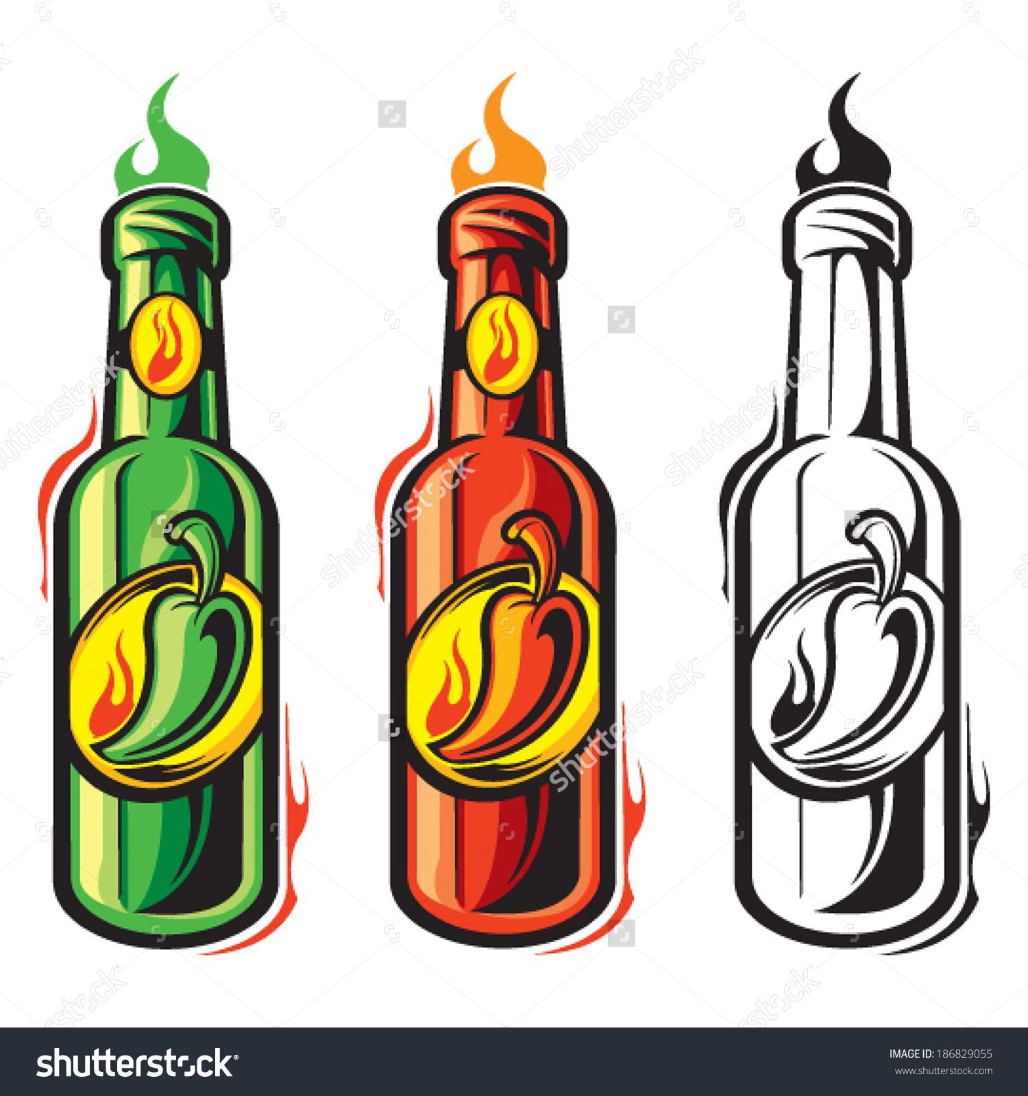 1500x1600 Hot Sauce Bottle Clipart