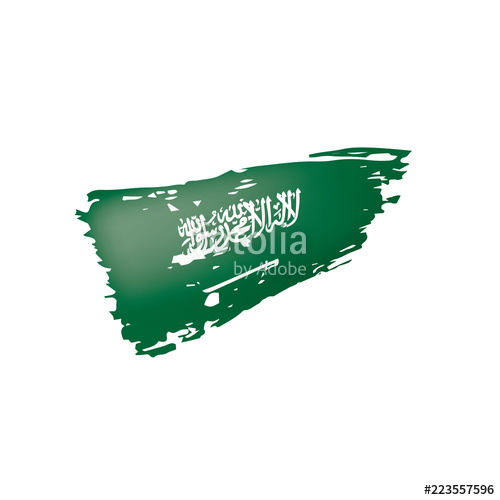 Saudi Arabia Flag, Vector Illustration On A White Background 500x500 Saudi Arabia Flag, Vector Illustration On A White Background