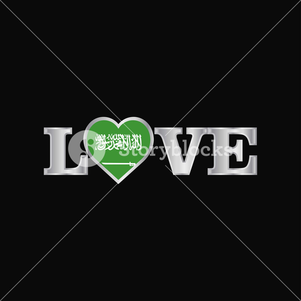 Love Typography With Saudi Arabia Flag Design Vector Royalty Free 1000x1000 Love Typography With Saudi Arabia Flag Design Vector Royalty Free