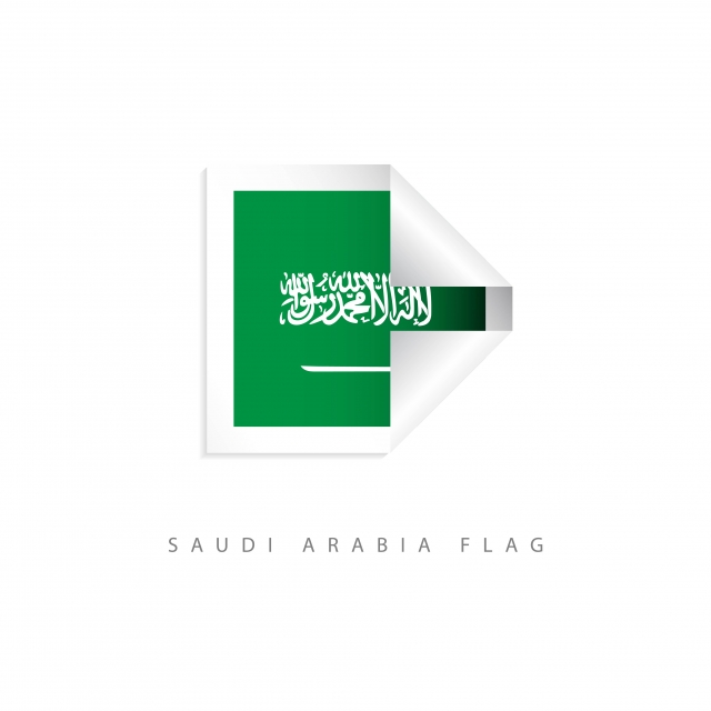 640x640 Saudi Arabia Label Flags Vector Template Design Illustration Saudi