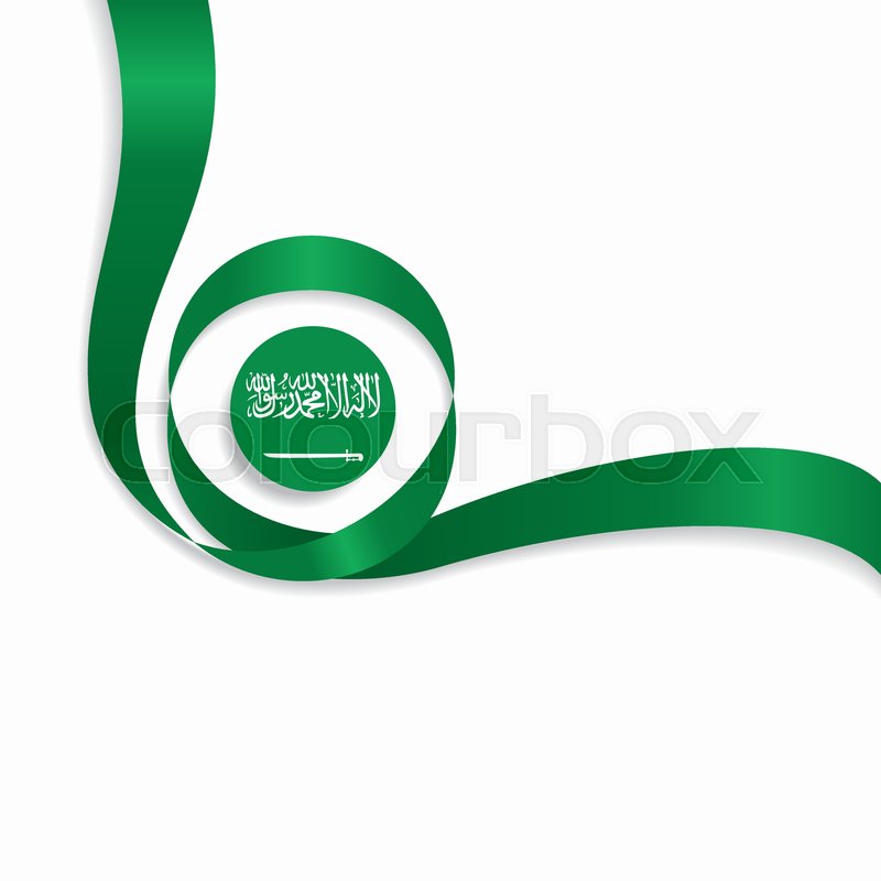 800x800 Saudi Arabian Flag Wavy Abstract Stock Vector Colourbox
