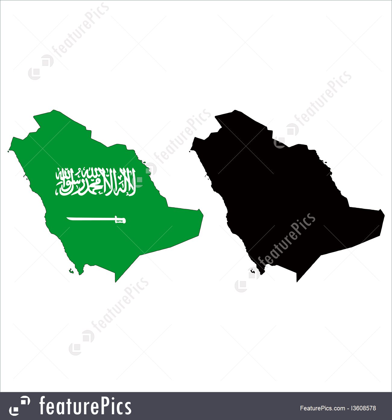 1300x1392 Flags Saudi Arabia Map Flag