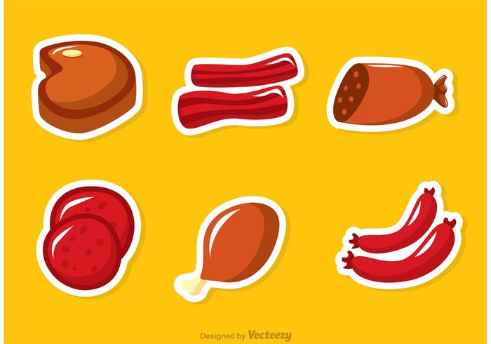 700x490 Meats And Sausage Vectors Pack