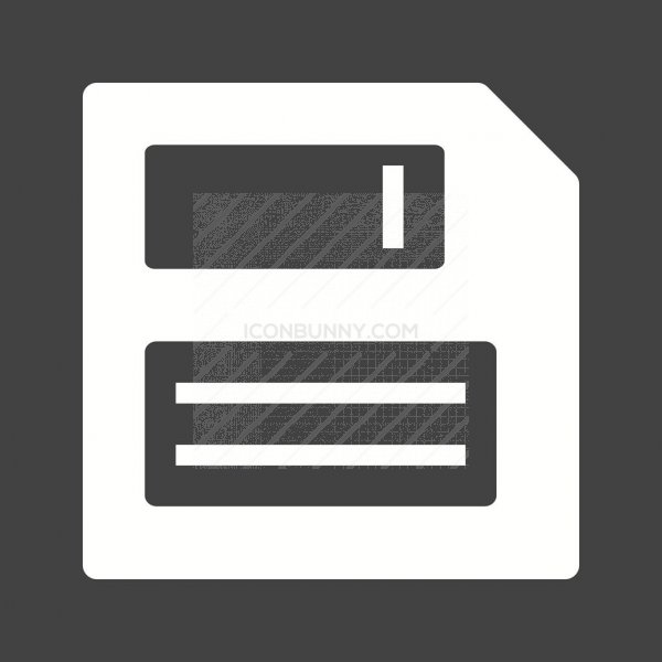 Save Glyph Inverted Icon 600x600 Save Glyph Inverted Icon