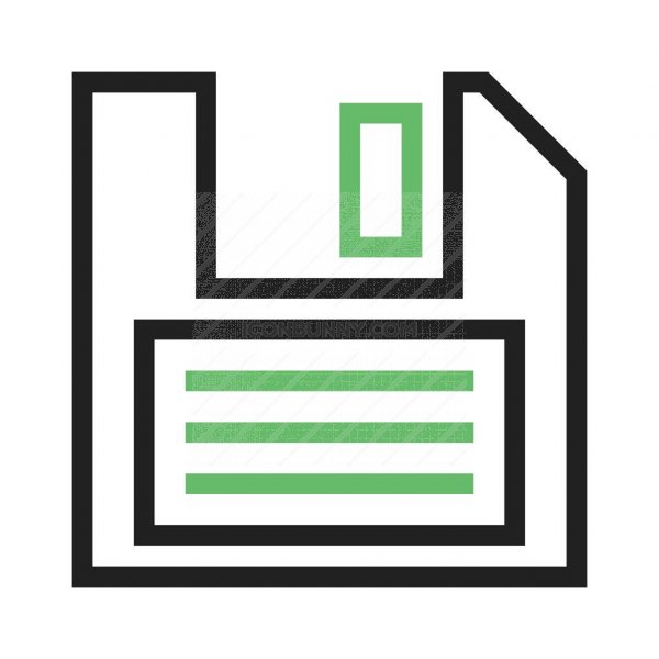 Save Line Green Black Icon 600x600 Save Line Green Black Icon