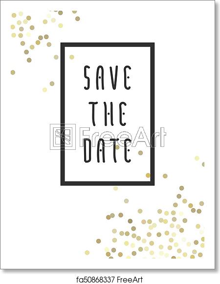 450x580 Free Art Print Of Save The Date Vector Illustration Save The Date
