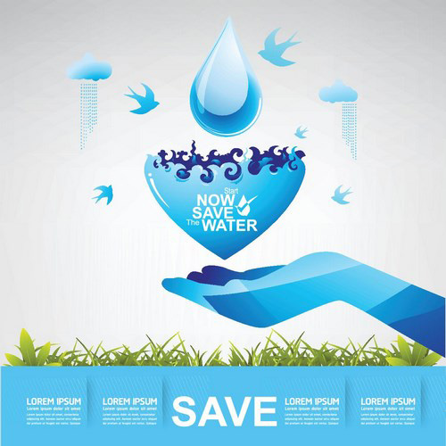 500x500 Save Water Creative Vector Template Free Download