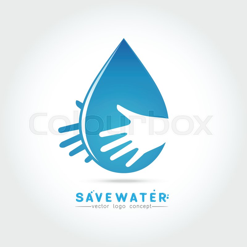 800x800 Save Water Concept Icon In Heart With Stock Vector Colourbox