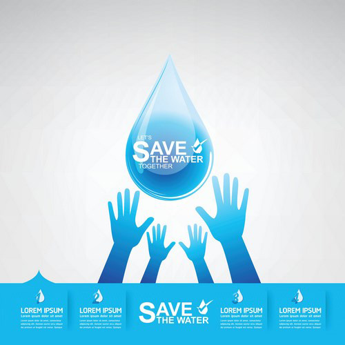 500x500 Save Water Creative Vector Template Free Download