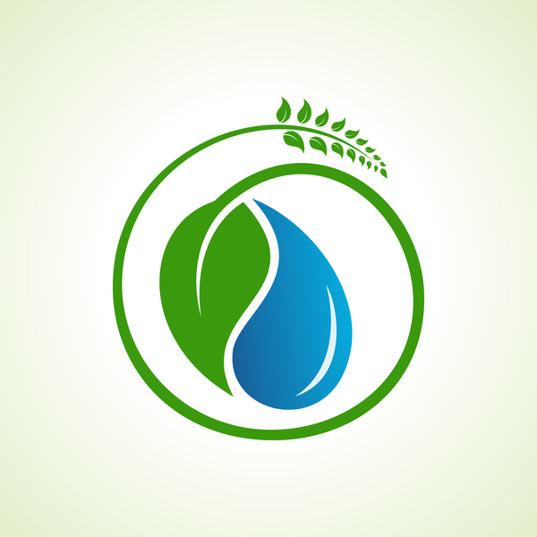 600x600 Save Water With Eco Design Logo Vector Free Download