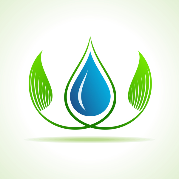 600x600 Save Water With Eco Design Logo Vector