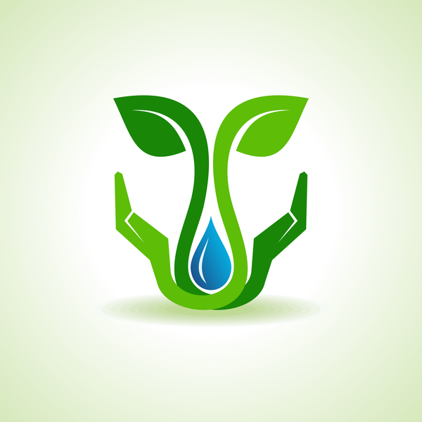 600x600 Save Water With Eco Design Logo Vector Free Download