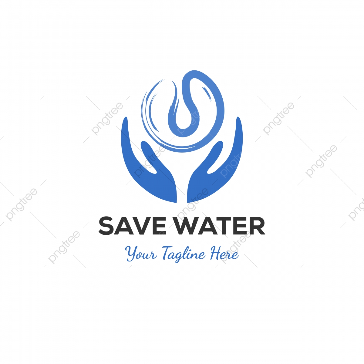 1200x1200 Logo Vector Concept Save Water, Logo, Water, Hand Png And Vector