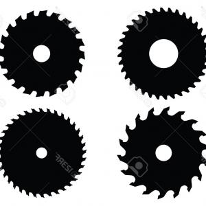 300x300 Photoblack Silhouettes Of Circular Saw Blades Vector Illustration