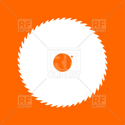 400x400 Circular Saw Blade White Icon Vector Image Of Industrial Tools