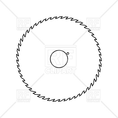 400x400 Circular Saw Blade Outline Vector Image Of Objects