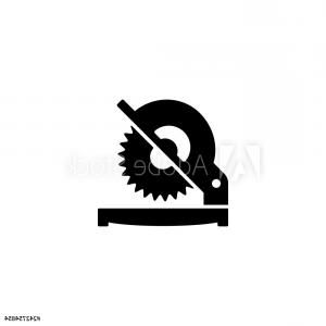 300x300 Stock Photo Circular Saw Carpentry Tool Vector Icon Illustration