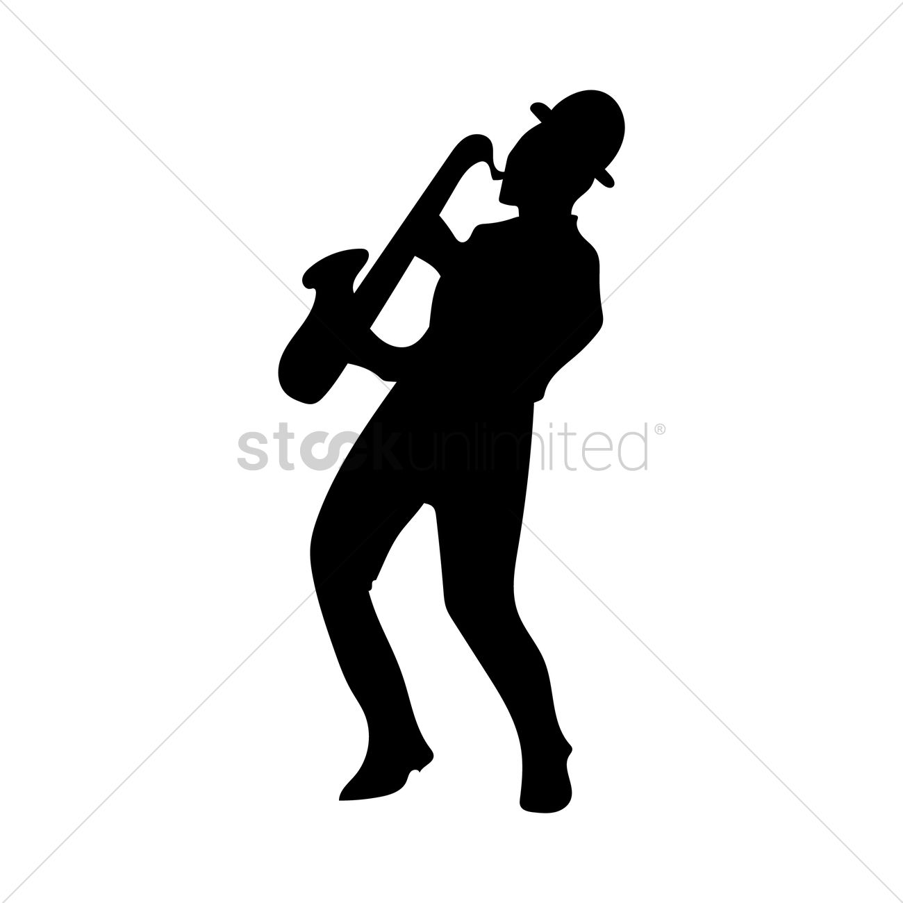 1300x1300 Man Playing Saxophone Vector Image