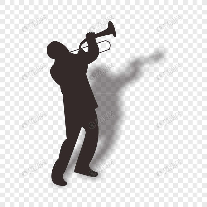 860x860 Blowing Saxophone Character Silhouette Vector Png Image Picture
