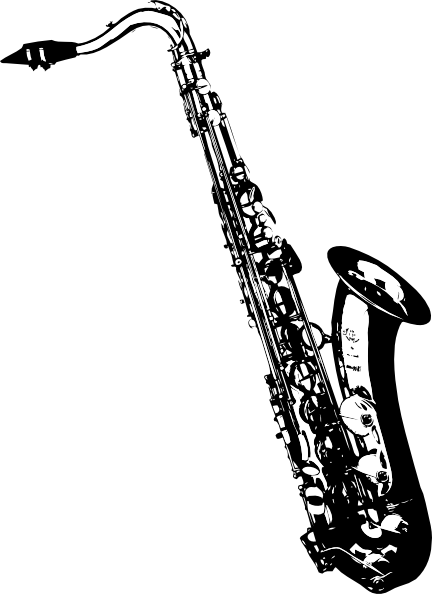 432x594 Saxophone Tilted Sax Clip Art