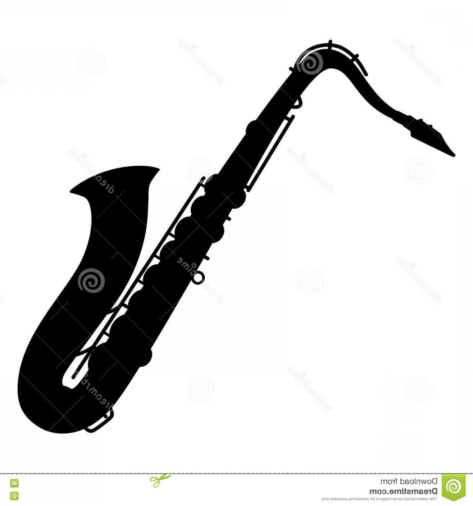 1560x1668 Stock Illustration Isolated Silhouette Saxophone White Background