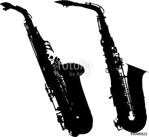 500x461 Silhouettes Saxophone Stock Image And Royalty Free Vector