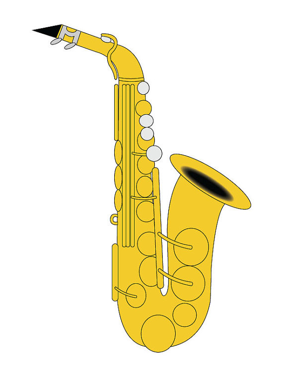 570x738 Saxophone Clip Art Alto Saxophone Illustration Saxophone Vector