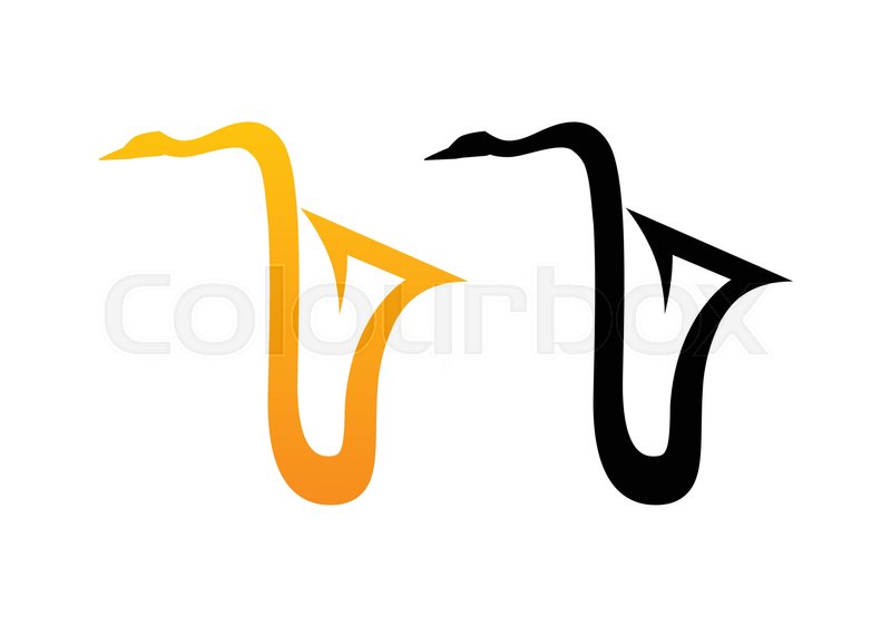 800x562 Style Comic Logo Of Sax Vector Stock Vector Colourbox