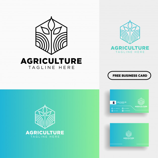 626x626 Agriculture Eco Green Line Art Logo Template Icon Element Vector