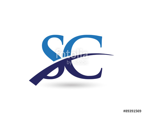 500x400 Sc Logo Letter Swoosh Stock Image And Royalty Free Vector