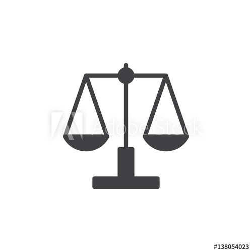 500x500 Libra, Scale Icon Vector, Filled Flat Sign, Solid Pictogram