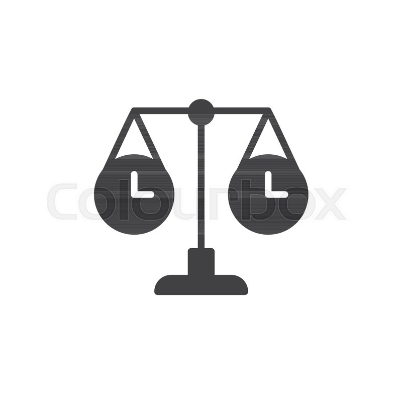 800x800 Time Balance Scale Icon Vector, Filled Stock Vector Colourbox