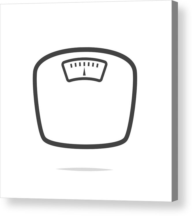 666x750 Weight Scale Icon Vector Acrylic Print