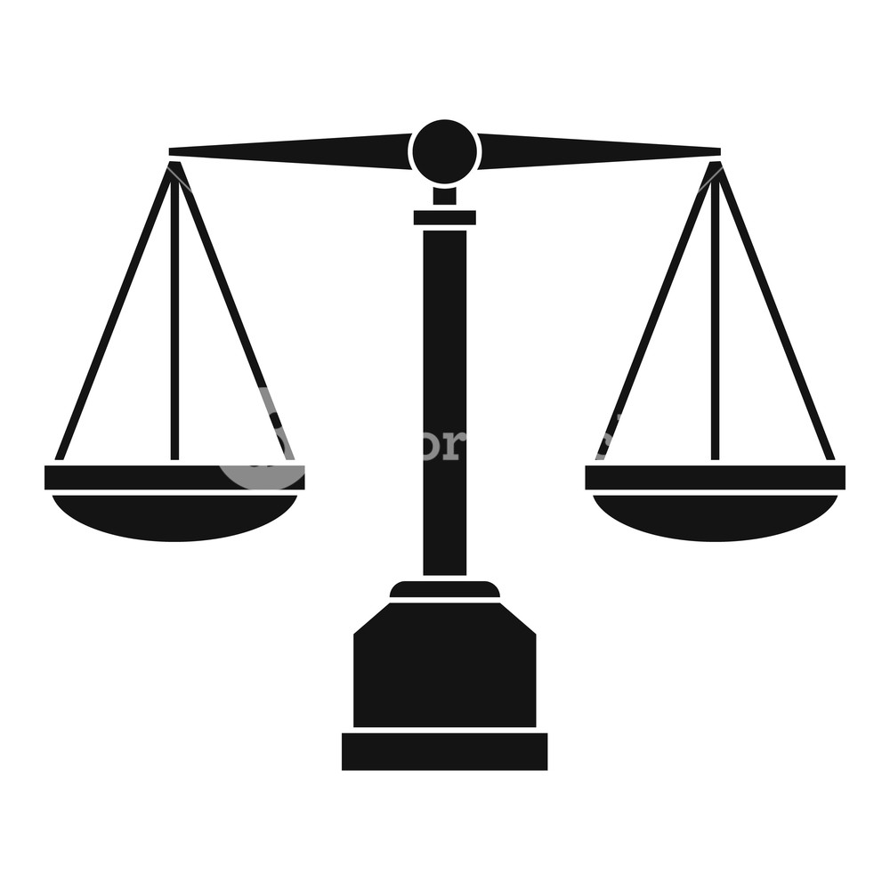 1000x1000 Justice Scale Icon Simple Illustration Of Justice Scale Vector